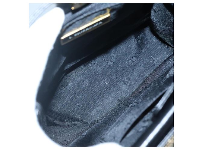 Borsa a Spalla in Pelle Nera e Oro Auth BA4048 di VALENTINO Nero D'oro - vista 11