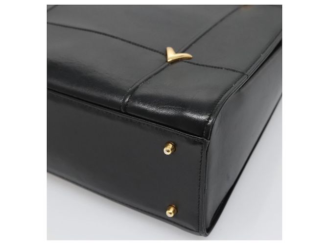 Borsa a Spalla in Pelle Nera e Oro Auth BA4048 di VALENTINO Nero D'oro - vista 16