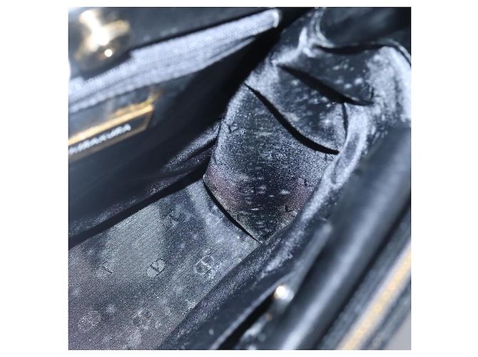 Borsa a Spalla in Pelle Nera e Oro Auth BA4048 di VALENTINO Nero D'oro - vista 18