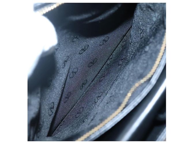 Borsa a Spalla in Pelle Nera e Oro Auth BA4048 di VALENTINO Nero D'oro - vista 20