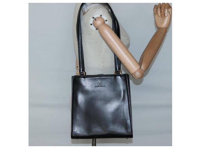 Borsa a Spalla in Pelle Nera e Oro Auth BA4048 di VALENTINO Nero D'oro - vista 21