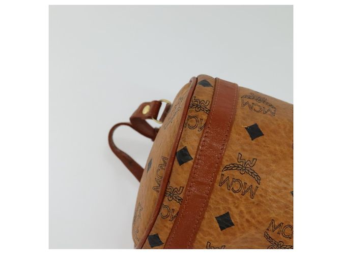Borsa a spalla MCM Logogram Vicetos in pelle PVC marrone oro Auth BA4155 D'oro - vista 10