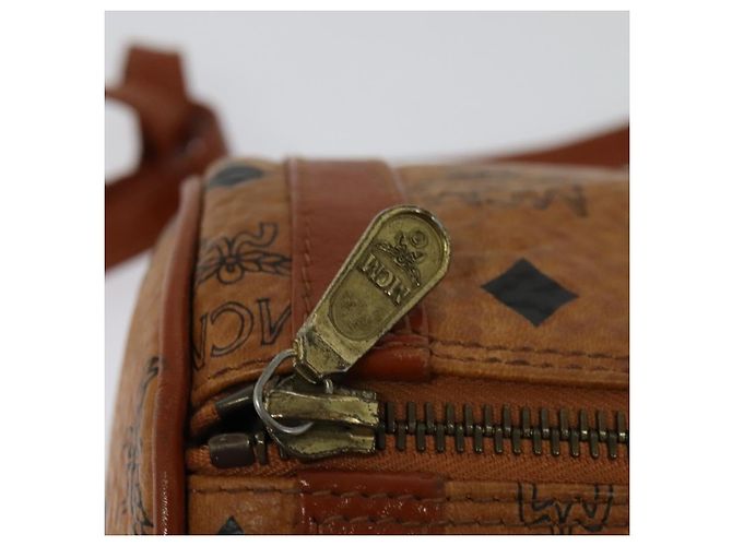 Borsa a spalla MCM Logogram Vicetos in pelle PVC marrone oro Auth BA4155 D'oro - vista 15