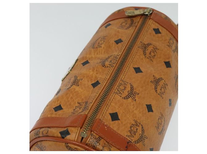 Borsa a spalla MCM Logogram Vicetos in pelle PVC marrone oro Auth BA4155 D'oro - vista 6
