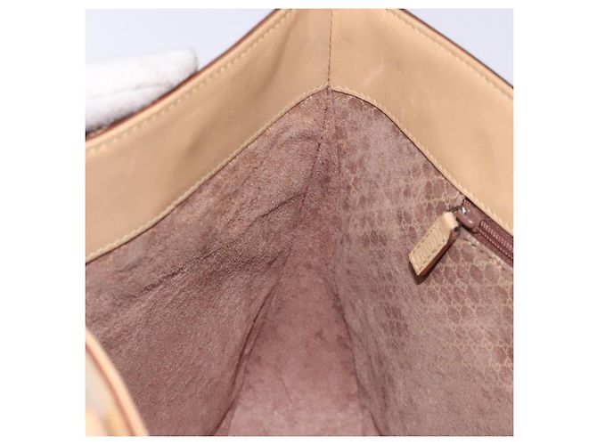 Gucci Borsa Tote in pelle beige argento 002 1135 Auth 132207 - vista 18