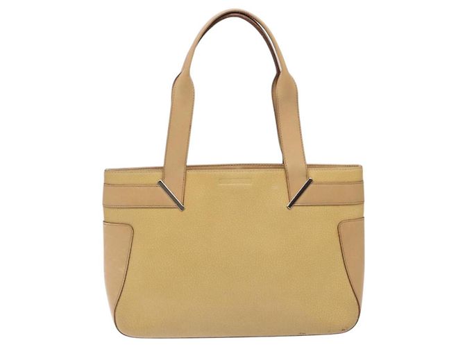 Gucci Borsa Tote in pelle beige argento 002 1135 Auth 132207 - vista 2