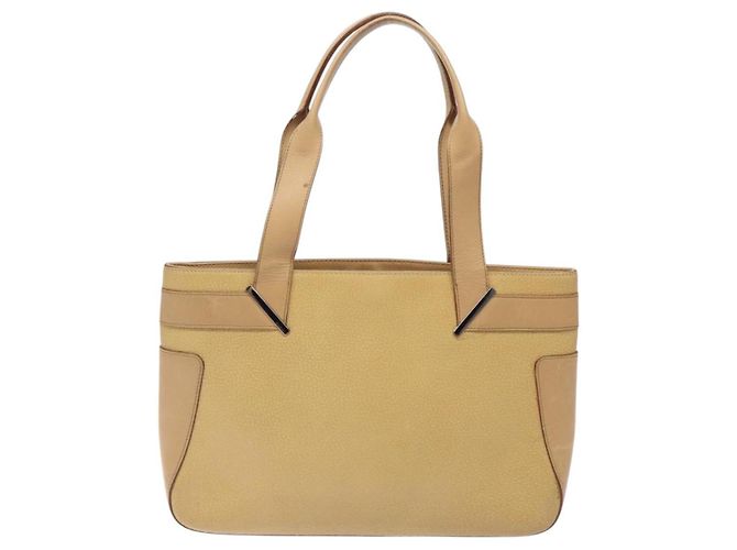 Gucci Borsa Tote in pelle beige argento 002 1135 Auth 132207 - vista 3