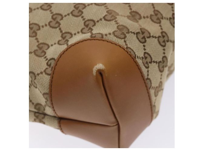 Borsa a Spalla Gucci GG Canvas Web Sherry Line Beige Argento 308930 Auth ep9380 - vista 11