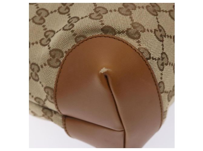 Borsa a Spalla Gucci GG Canvas Web Sherry Line Beige Argento 308930 Auth ep9380 - vista 13