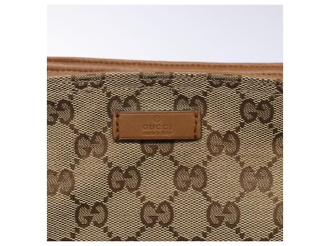 Borsa a Spalla Gucci GG Canvas Web Sherry Line Beige Argento 308930 Auth ep9380 - vista 14