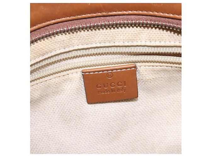 Borsa a Spalla Gucci GG Canvas Web Sherry Line Beige Argento 308930 Auth ep9380 - vista 16
