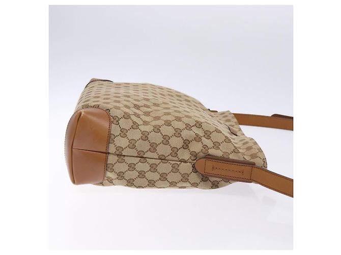 Borsa a Spalla Gucci GG Canvas Web Sherry Line Beige Argento 308930 Auth ep9380 - vista 4