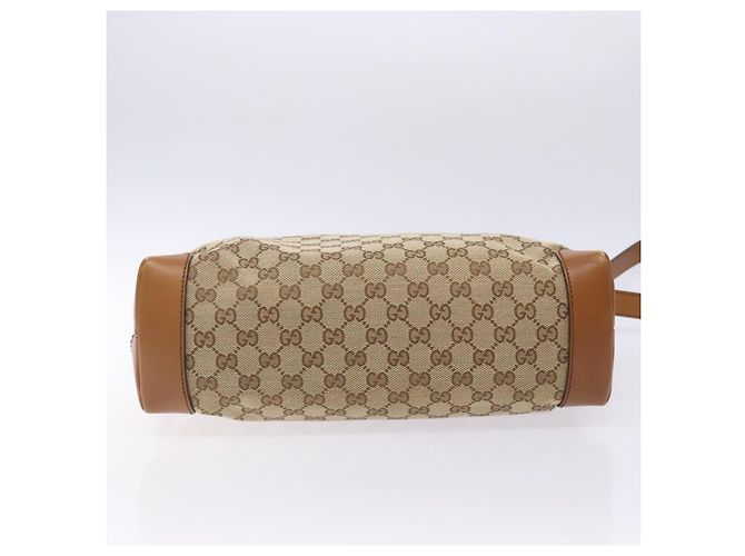 Borsa a Spalla Gucci GG Canvas Web Sherry Line Beige Argento 308930 Auth ep9380 - vista 9