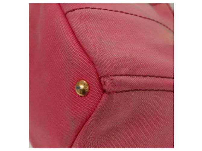 PRADA Canapa GM Borsa a Mano in Tela Rosa Oro Auth bs28066 D'oro - vista 11