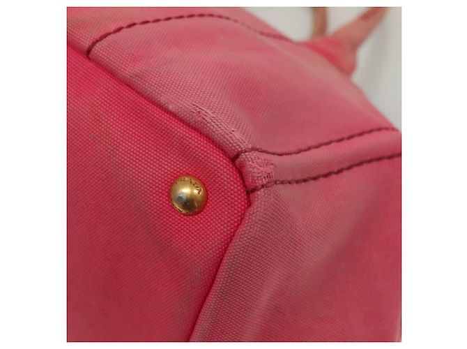PRADA Canapa GM Borsa a Mano in Tela Rosa Oro Auth bs28066 D'oro - vista 13