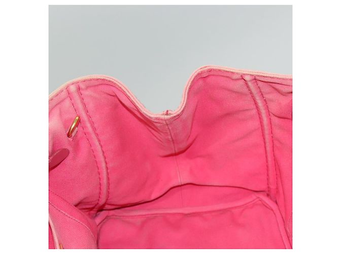 PRADA Canapa GM Borsa a Mano in Tela Rosa Oro Auth bs28066 D'oro - vista 17