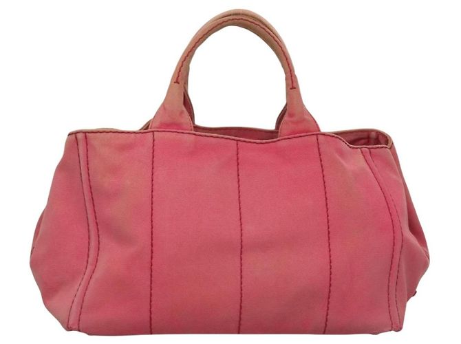 PRADA Canapa GM Borsa a Mano in Tela Rosa Oro Auth bs28066 D'oro - vista 3