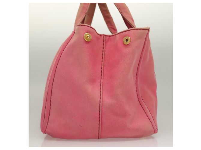 PRADA Canapa GM Borsa a Mano in Tela Rosa Oro Auth bs28066 D'oro - vista 4