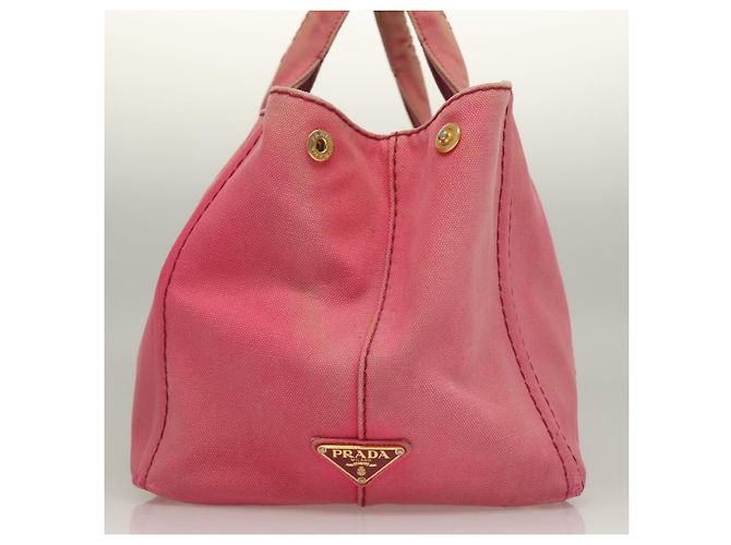 PRADA Canapa GM Borsa a Mano in Tela Rosa Oro Auth bs28066 D'oro - vista 5