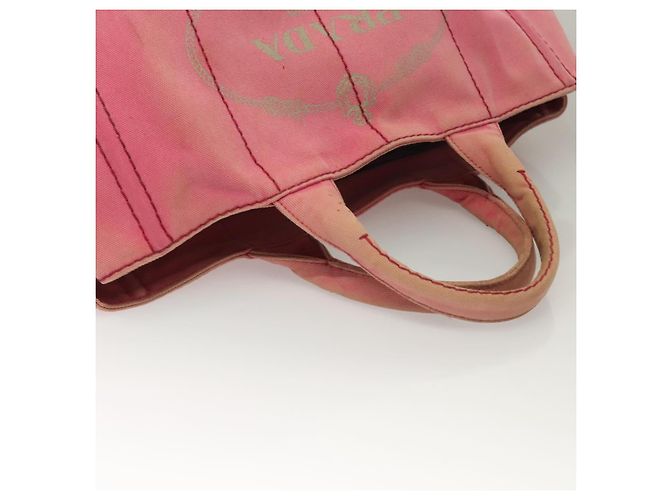 PRADA Canapa GM Borsa a Mano in Tela Rosa Oro Auth bs28066 D'oro - vista 6