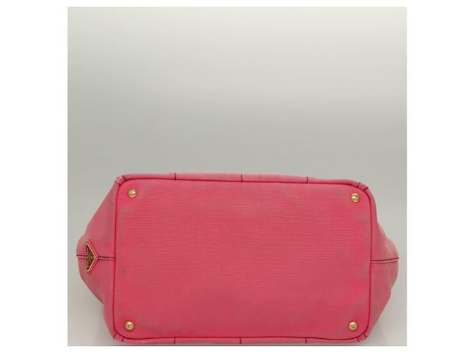 PRADA Canapa GM Borsa a Mano in Tela Rosa Oro Auth bs28066 D'oro - vista 9