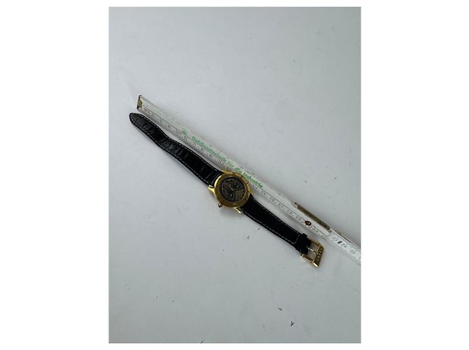 Vintage Fendi 2 Face Uhr Gold schwarz Golden - Ansicht 10