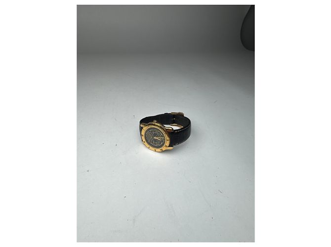 Vintage Fendi 2 Face Uhr Gold schwarz Golden - Ansicht 13