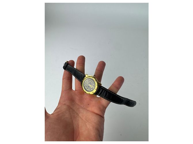 Vintage Fendi 2 Face Uhr Gold schwarz Golden - Ansicht 5