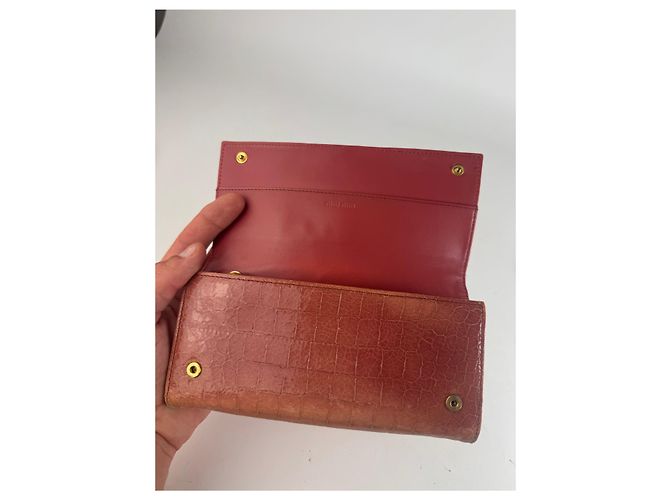 Vintage Miu Miu Leather Wallet orange - view 4