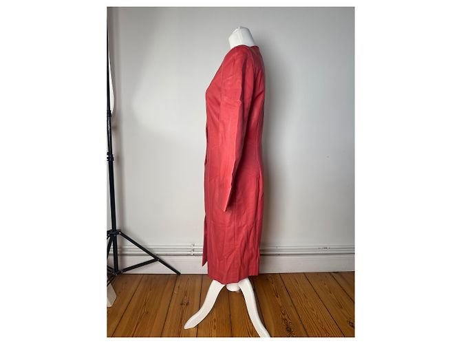 Vintage Courreges Lederjacke rot - Ansicht 14