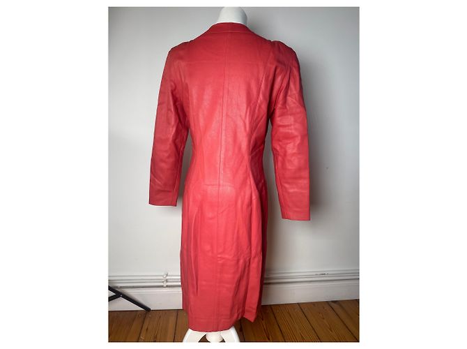 Vintage Courreges Lederjacke rot - Ansicht 15