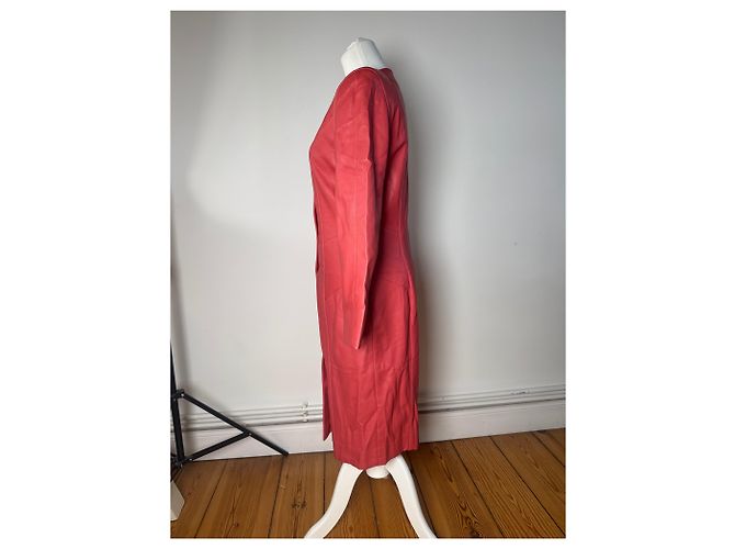 Vintage Courreges Lederjacke rot - Ansicht 2