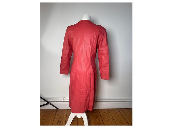 Vintage Courreges Lederjacke rot - Ansicht 3