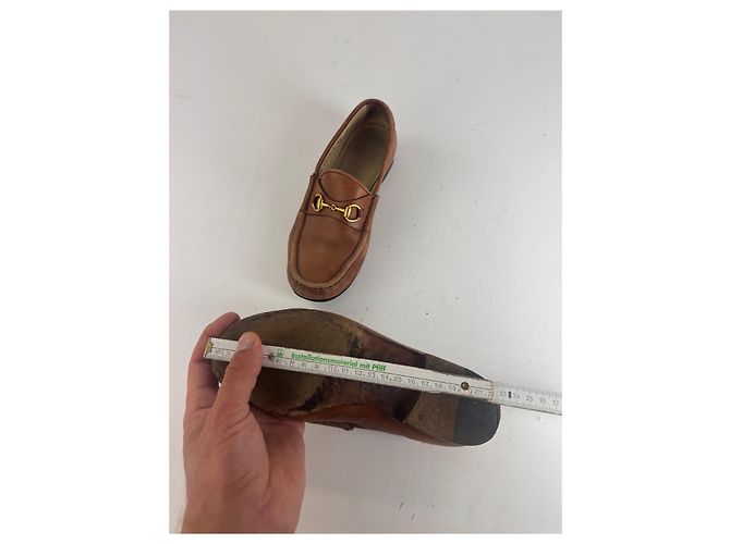 Mocassino in pelle marrone Horsebit vintage Gucci - vista 11