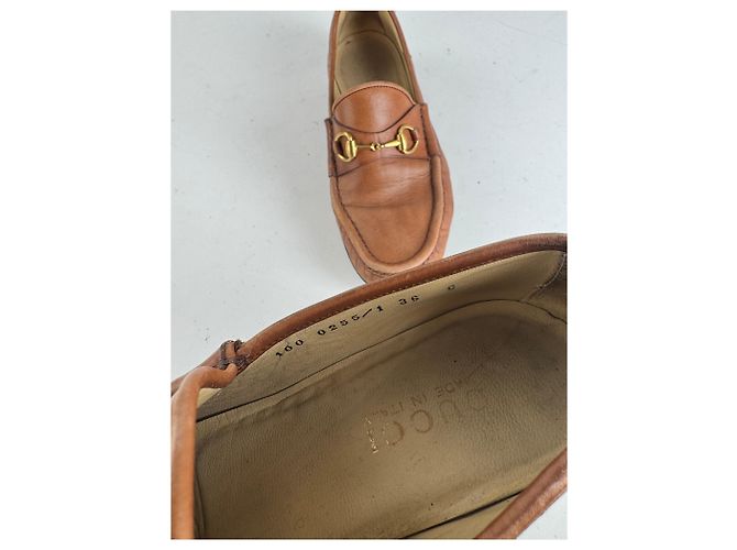 Mocassino in pelle marrone Horsebit vintage Gucci - vista 9