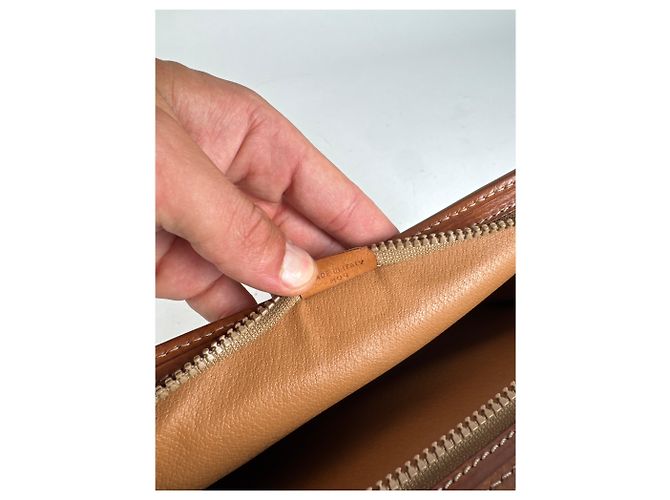 Céline Clutch in pelle monogramma Triomphe vintage Celine Paris marrone - vista 4