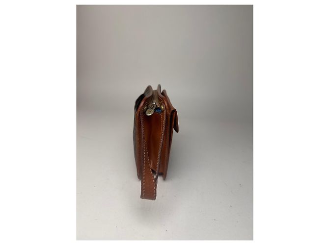 Céline Clutch in pelle monogramma Triomphe vintage Celine Paris marrone - vista 7