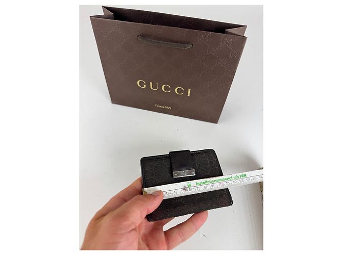 Vintage Gucci Monogramm Kartenhalter schwarz - Ansicht 10