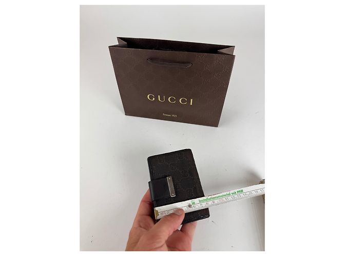 Vintage Gucci Monogramm Kartenhalter schwarz - Ansicht 11