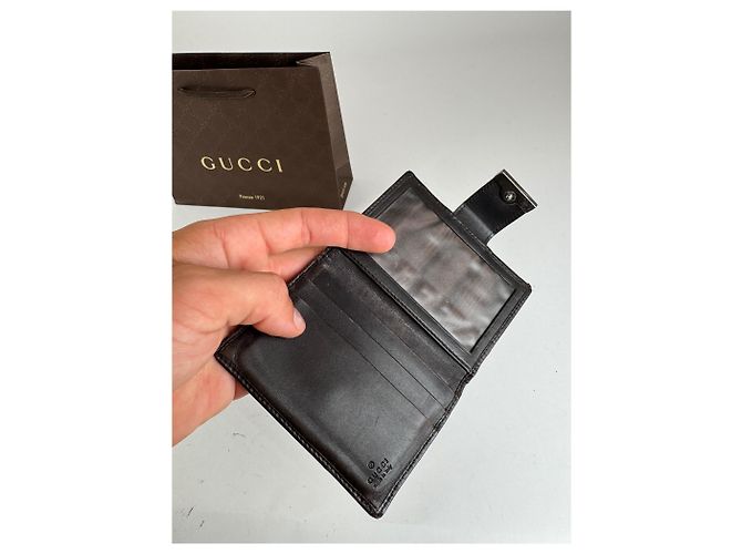 Vintage Gucci Monogramm Kartenhalter schwarz - Ansicht 4