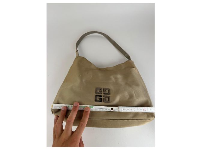 Vintage Givenchy 4G Baumwolltasche beige - Ansicht 11