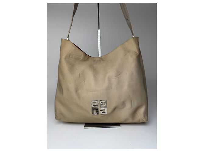 Vintage Givenchy 4G Baumwolltasche beige - Ansicht 6
