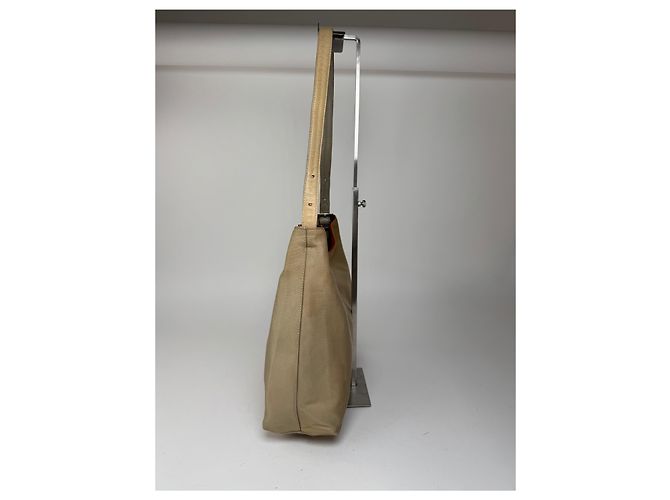 Vintage Givenchy 4G Baumwolltasche beige - Ansicht 7