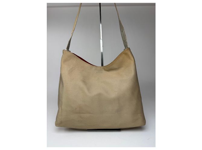 Vintage Givenchy 4G Baumwolltasche beige - Ansicht 8