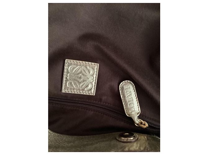 Borsa a Spalla Loewe Tela Stampata Arancione Beige Rosa Multicolore - vista 8