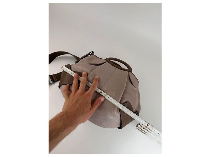 Vintage Marni 2-Wege-Ledertasche lila braun - Ansicht 11