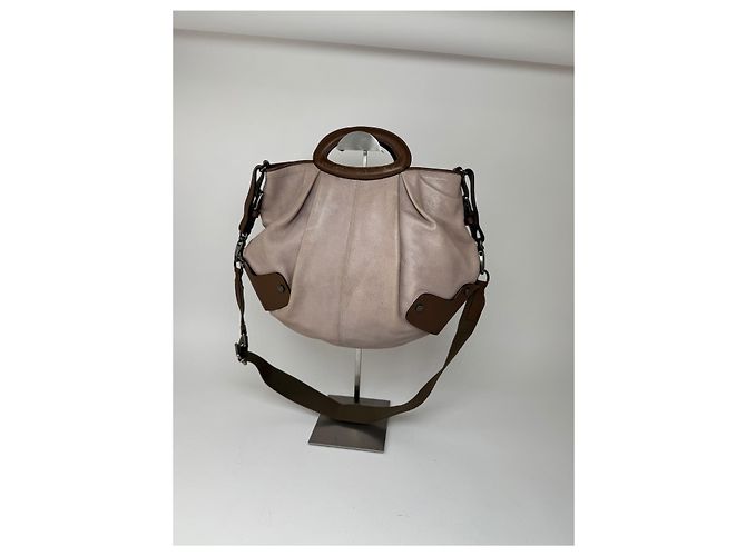 Vintage Marni 2-Wege-Ledertasche lila braun - Ansicht 12