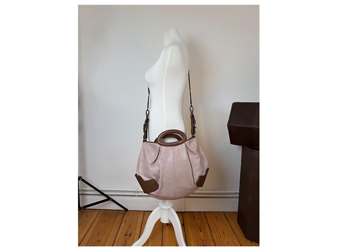 Vintage Marni 2-Wege-Ledertasche lila braun - Ansicht 14