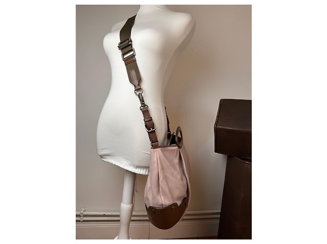Vintage Marni 2-Wege-Ledertasche lila braun - Ansicht 15