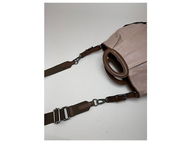 Vintage Marni 2-Wege-Ledertasche lila braun - Ansicht 9